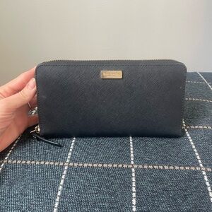 Kate Spade Black Zip-Around Wallet
